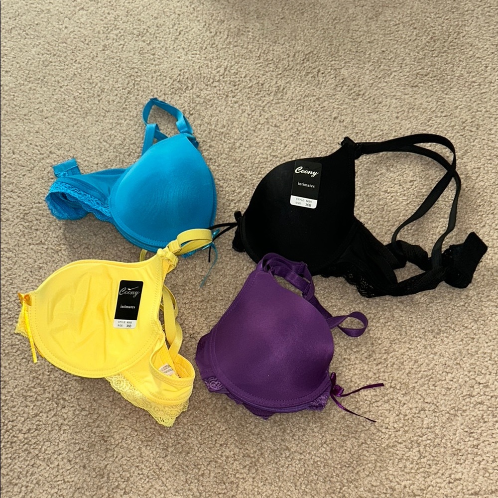 Comfy Women's Bras - Blue, Black, Yellow, Purple